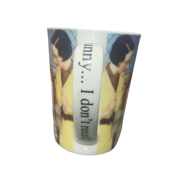 Red and White Mug with Vintage Humor Design - Picture 6 of 7